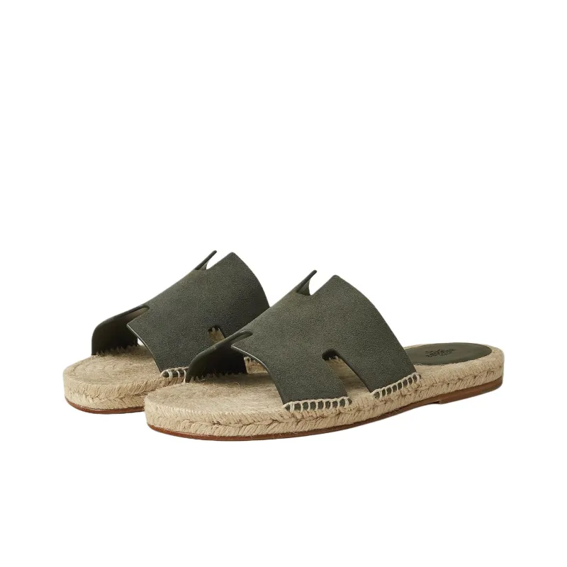HERMES Antigua Slide Slippers Men's Forest Green-2