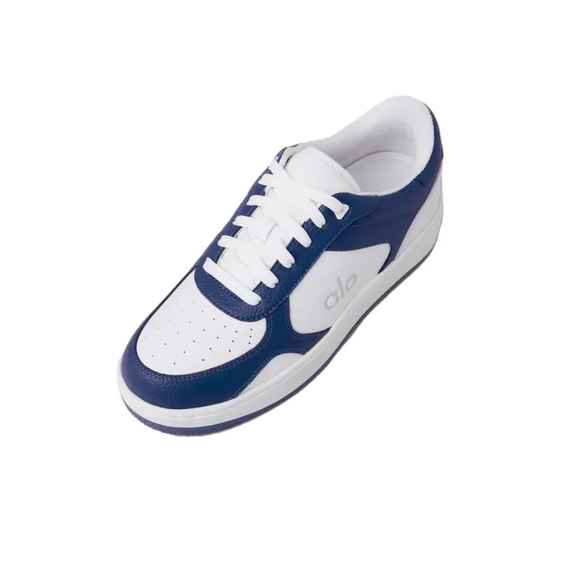 Alo Yoga Recovery Mode Abrasion Resistant Breathable Low Top Skateboard Shoes Unisex White Blue-2