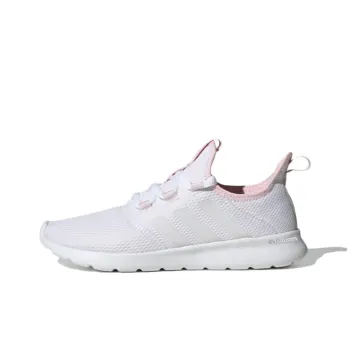 Adidas Cloudfoam Pure Slip Resistant Breathable Low Top Casual Running Shoes Women's White Pink
