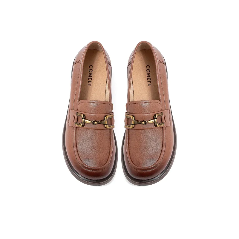 COMELY Loafers Women's Black/Light Brown/Ecru-10