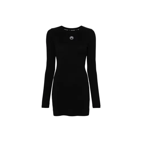 Marine Serre Long-Sleeved Dresses Women's Black