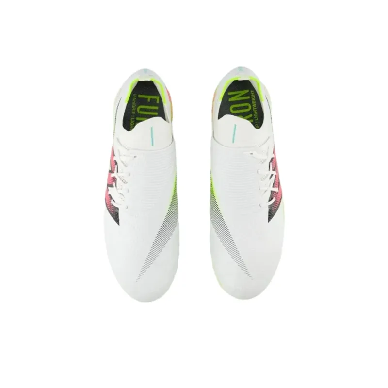 New Balance Furon V7 Anti Slip Wear Resistant Soccer Shoes Men's White-3
