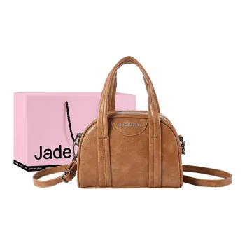 Jade En Plus Advanced Texture PU Handbag Shoulder Bag Crossbody Bag Small Size Women's Black/Ecru/Green/Brown