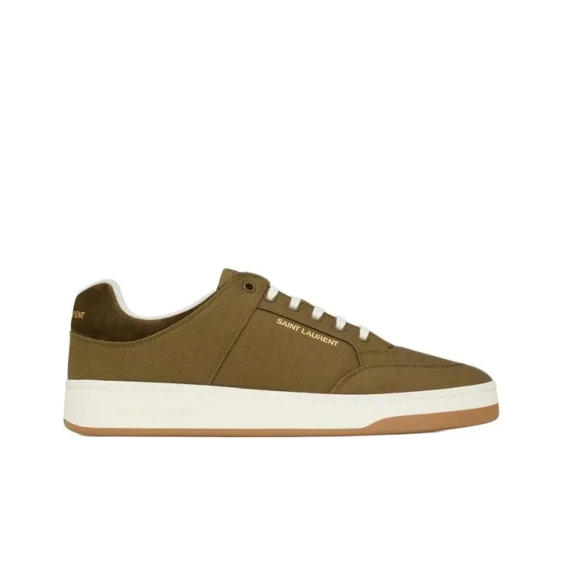 SAINT LAURENT SL/61 Low Top Skateboard Shoes Men's Army Green-1
