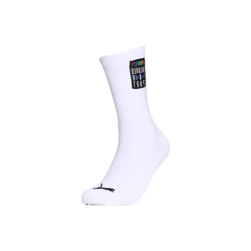 PUMA Mid-Calf Socks Men's 1 Pack White