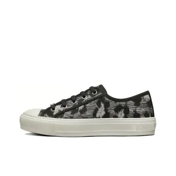 DIOR Walk'n'Dior Platform Shoes Low Top Stylish Skateboarding Shoes Women's Gray Black