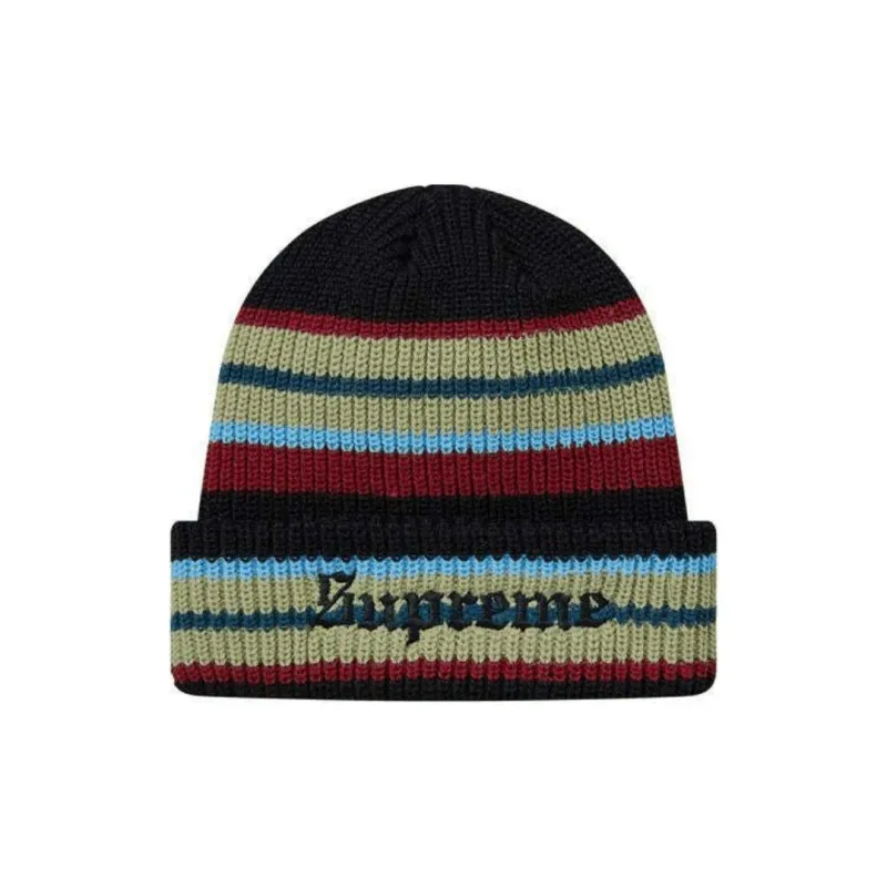 Supreme Bright Stripe Beanie-0