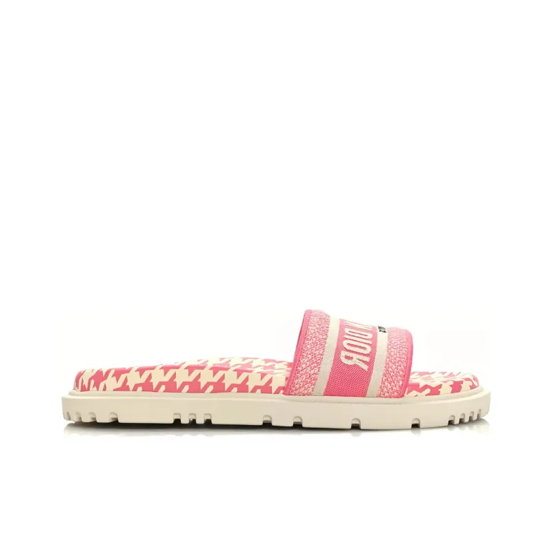 DIOR Women's DWay Slide 'Houndstooth - Peony'-1