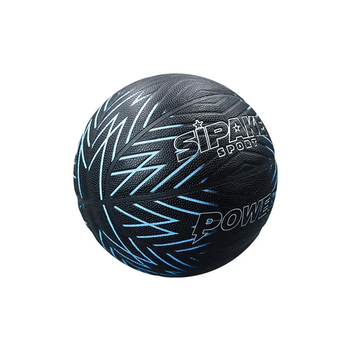 SIPAKESPORT PU Basketball Black Size 7 Training Unisex-3