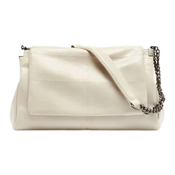 Carksky PU Shoulder Bag Regular Women's Black/White-8