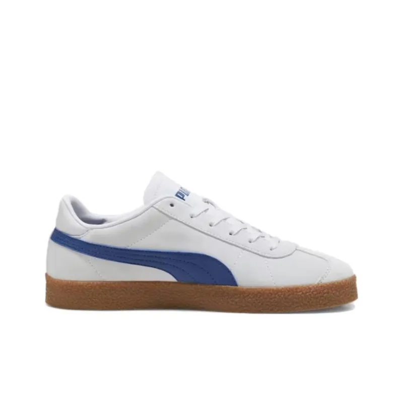 PUMA Club Anti Slip Wear Resistant Low Top Skateboard Shoes Unisex White Blue-1