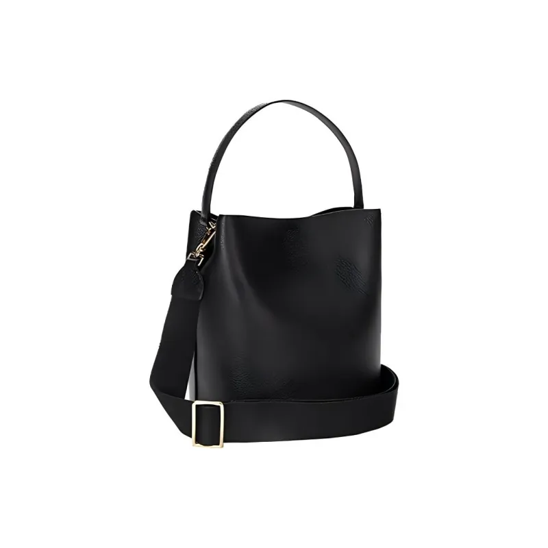Furla Cow Leather Bucket Bags Crossbody Bag Shoulder Bag Women's Black-2