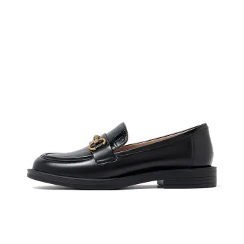 COMELY Loafers Women's Black/Black Crocodile Pattern Oily Skin