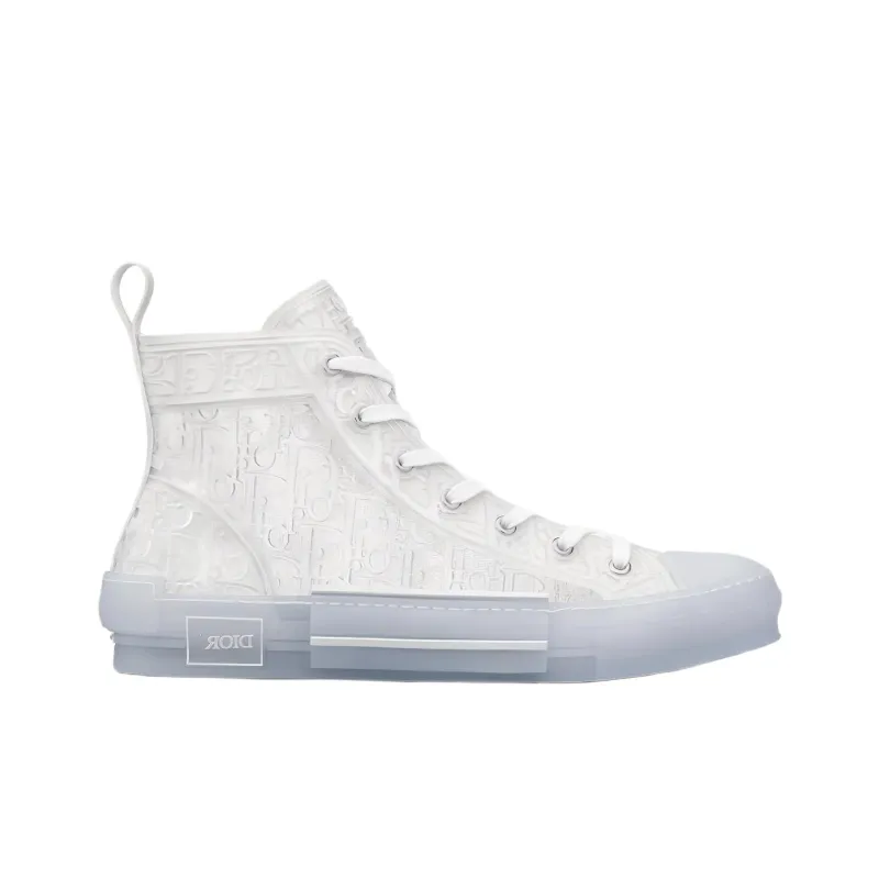 DIOR B23 High Top White Raised Oblique-1