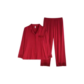 Xuan Liang Pajama Set Unisex Maroon