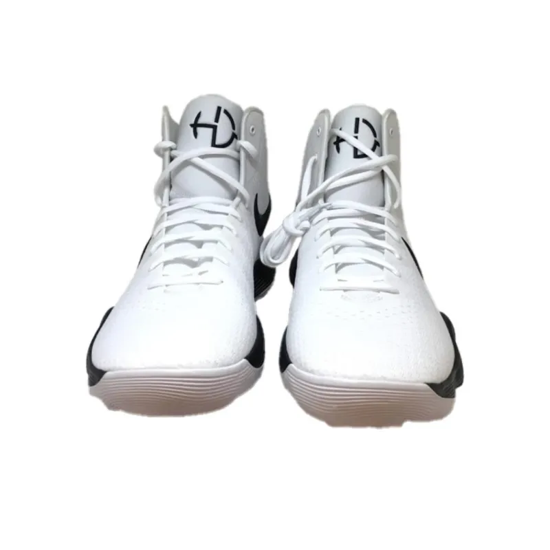 Nike Hyperdunk Slip-Resistant Breathable Mid-Top Basketball Shoes Unisex White Black-2