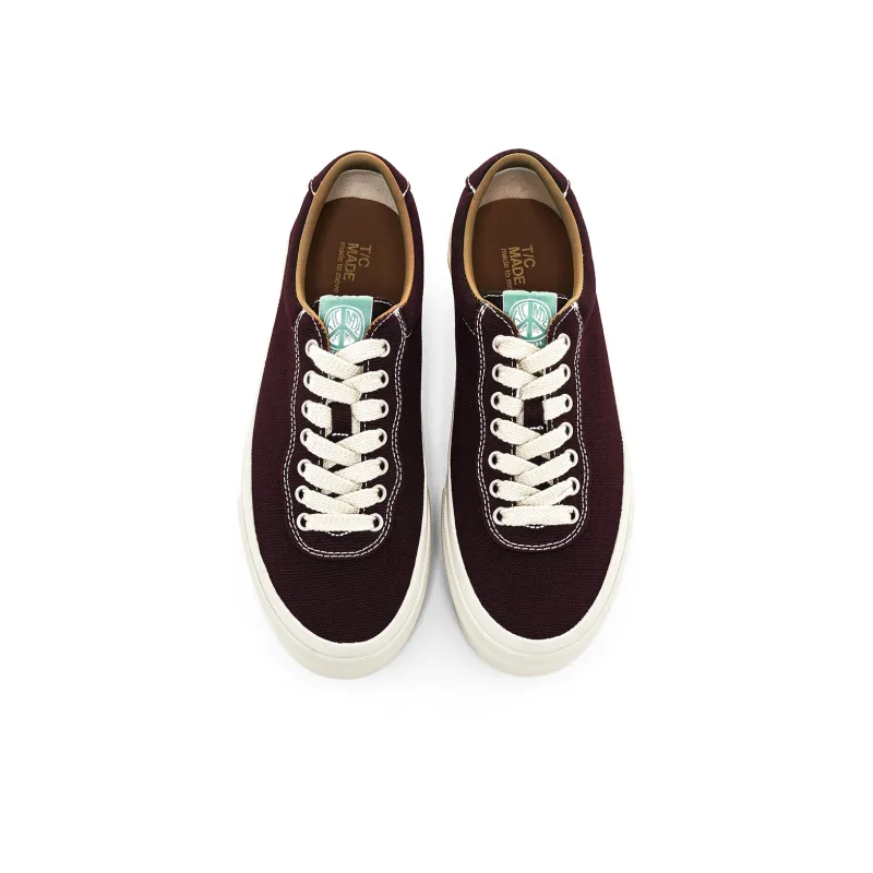 TC Tcmade001b Low-Top Canvas Shoes Unisex Burgundy-3