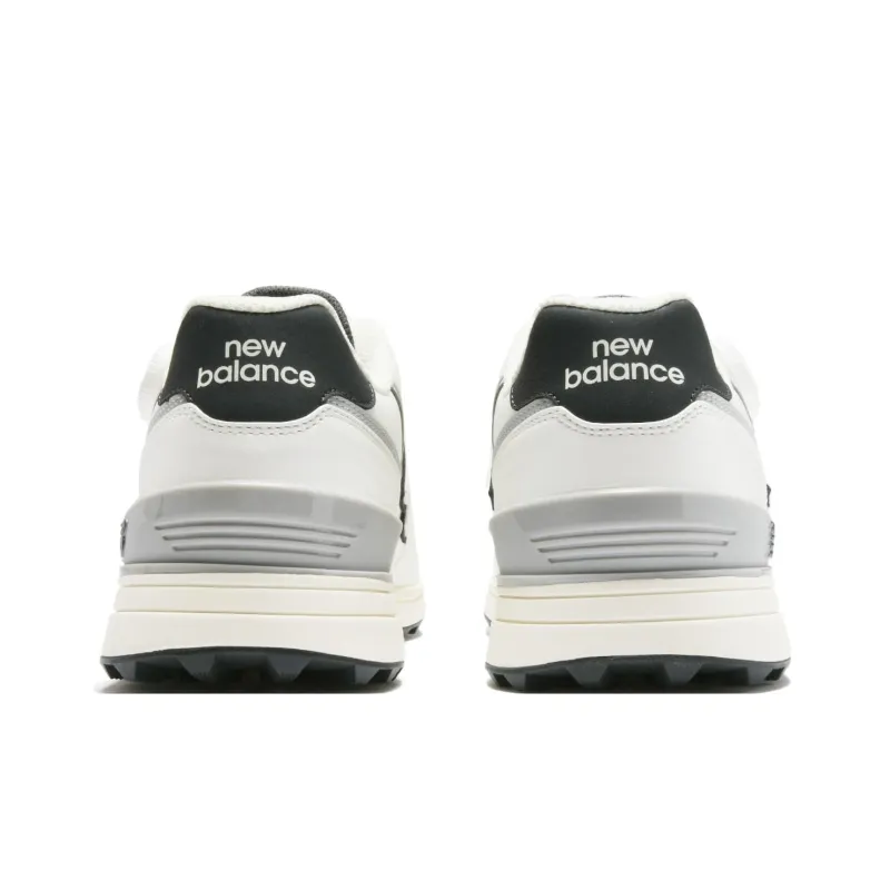 New Balance NB 574 V3 Anti Slip Wear Resistant Low Top Golf Shoes Unisex White Black-4