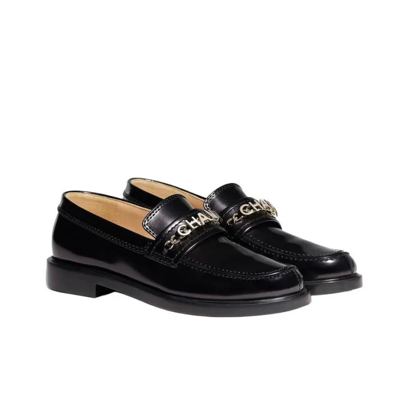CHANEL Loafers Women's Black-2