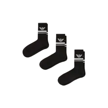 EMPORIO ARMANI Mid Calf Socks Men's 3 Pack Black