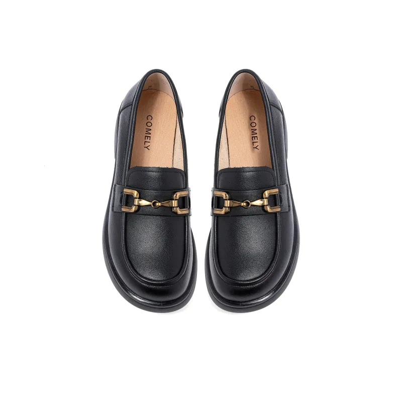 COMELY Loafers Women's Black/Light Brown/Ecru-17