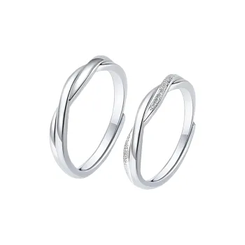 MAGICPOLE Zircon Rings Unisex Silver