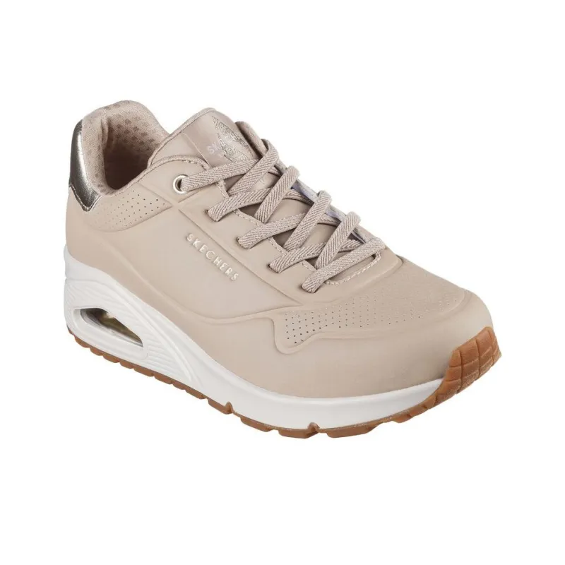 Skechers Uno Anti Slip Wear Resistant Low Top Casual Shoes Women's Nude-2