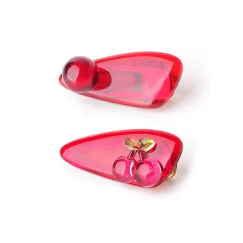 Kelanxi Hair Clips Women's Red/Khaki