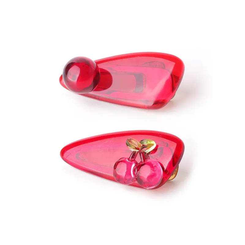 Kelanxi Hair Clips Women's Red/Khaki-4