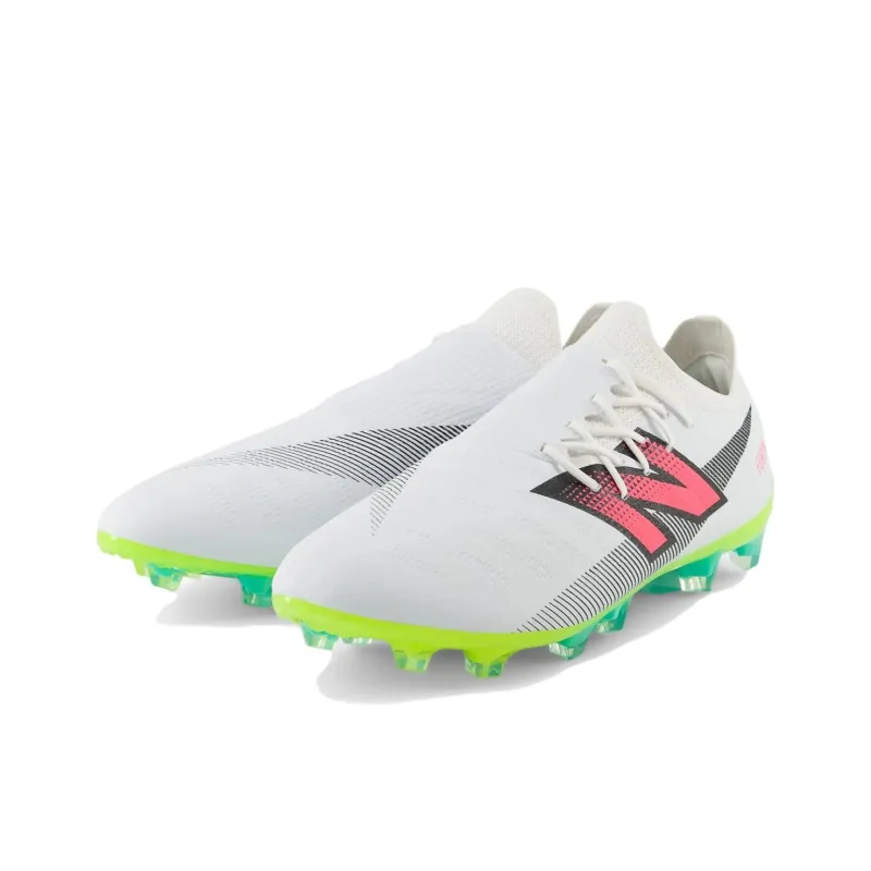 New Balance Furon V7 HG Rubber Short Studs Anti Slip Wear Resistant Soccer Shoes Unisex White-1