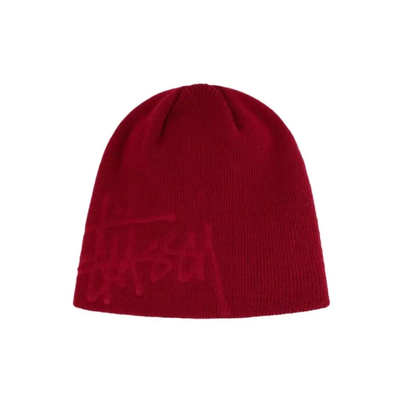 Stussy Debossed Stock Logo Skullcap Beanie-0