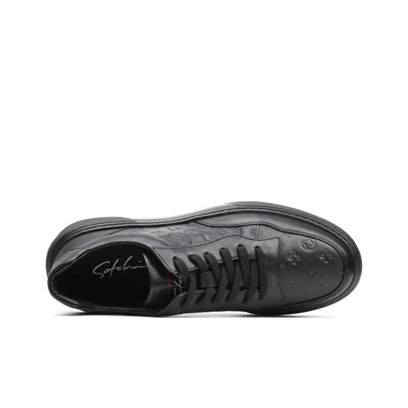 Satchi Anti Slip Wear Resistant Low Top Casual Shoes Men's Black-3