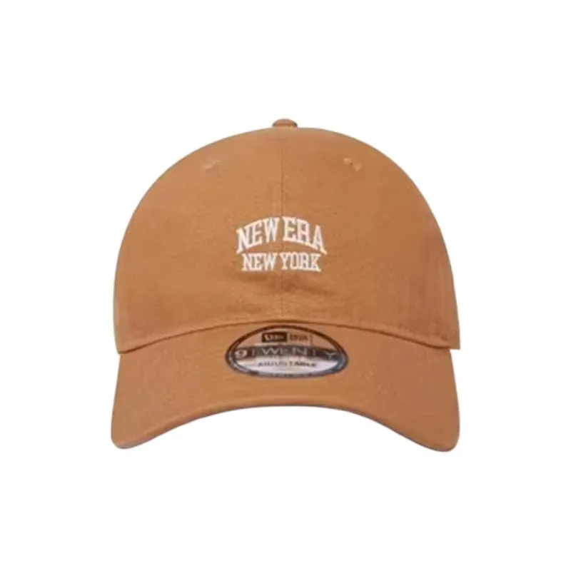 New Era Cotton Baseball Caps Unisex Light Brown-1