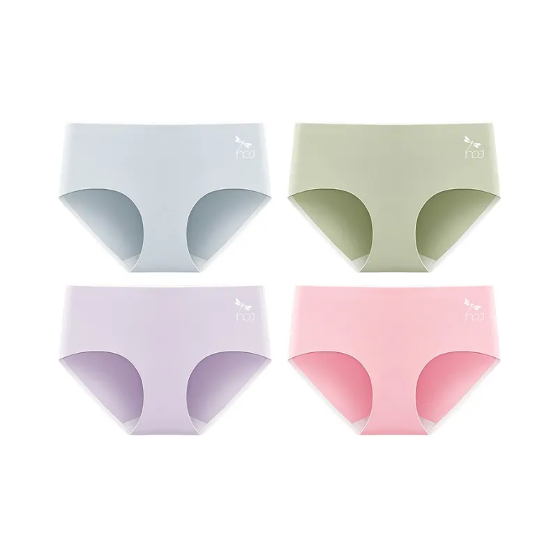 RED DRAGONFLY 60S Combed Cotton Seamless Underpants Women's Gift Box Set Of 4-8