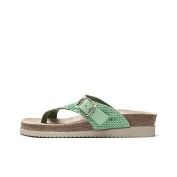 MEPHISTO Rubber Sole Abrasion-Resistant Flip Flops Women's Grass Green