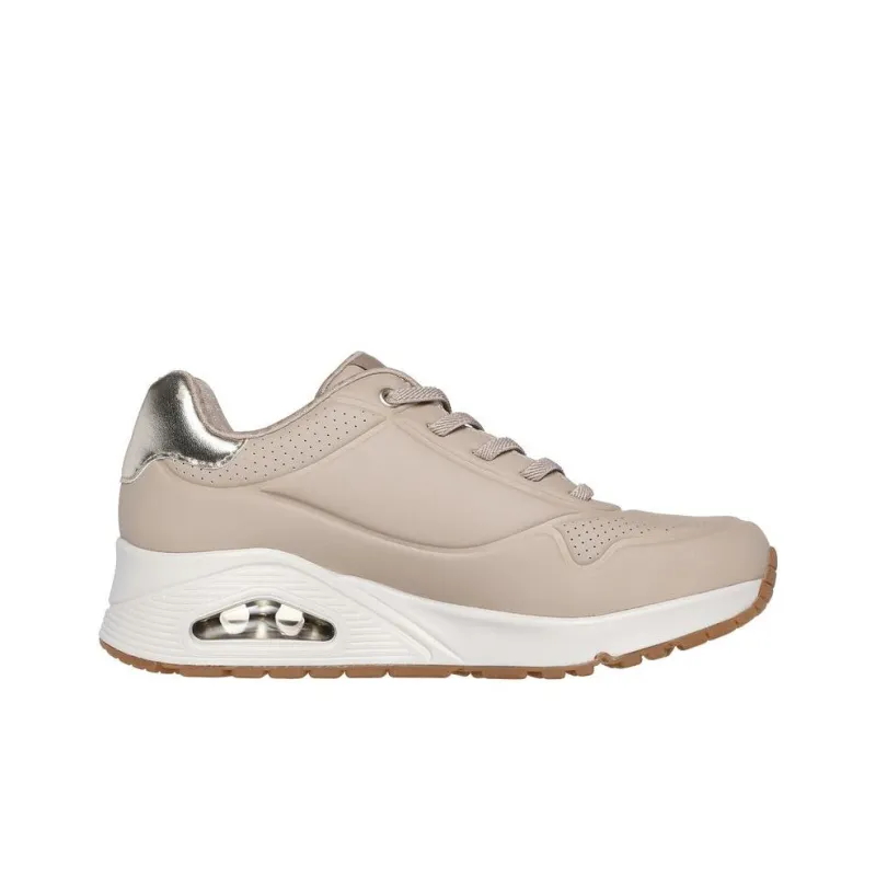 Skechers Uno Anti Slip Wear Resistant Low Top Casual Shoes Women's Nude-1
