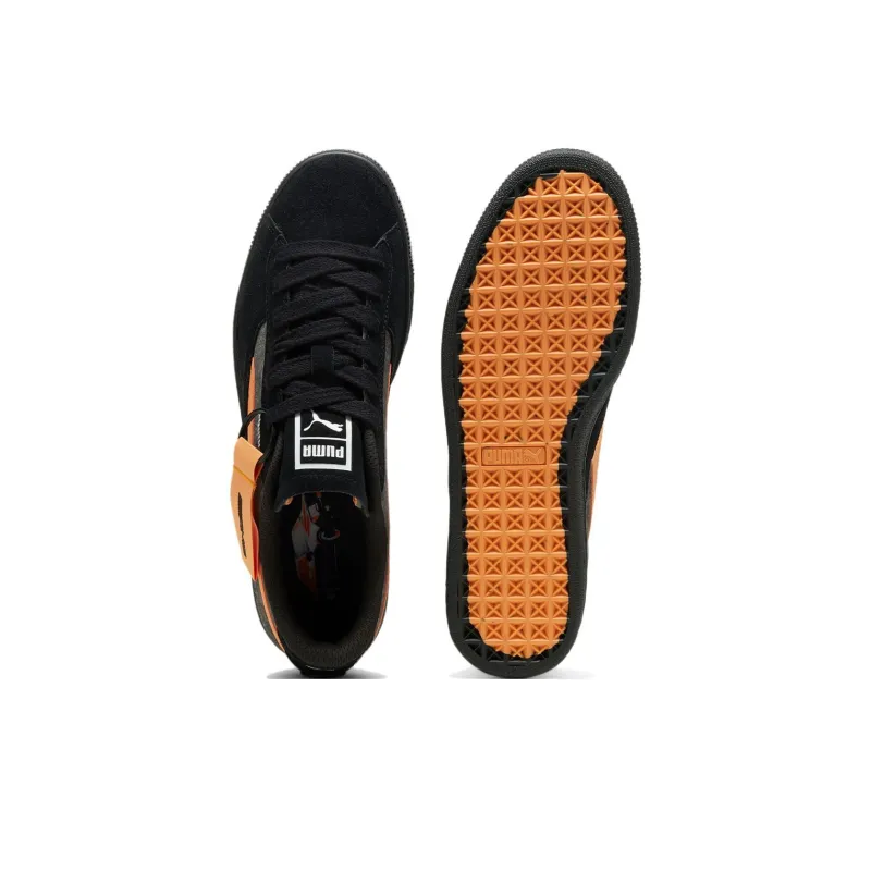 PUMA Mercedes AMG Anti Slip Wear Resistant Low Top Skateboard Shoes Unisex Black Orange-3