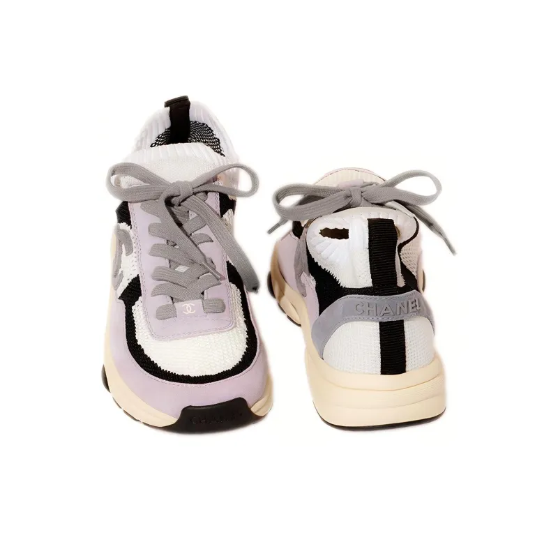 CHANEL 22C Sneakers White Black Purple Women's-3