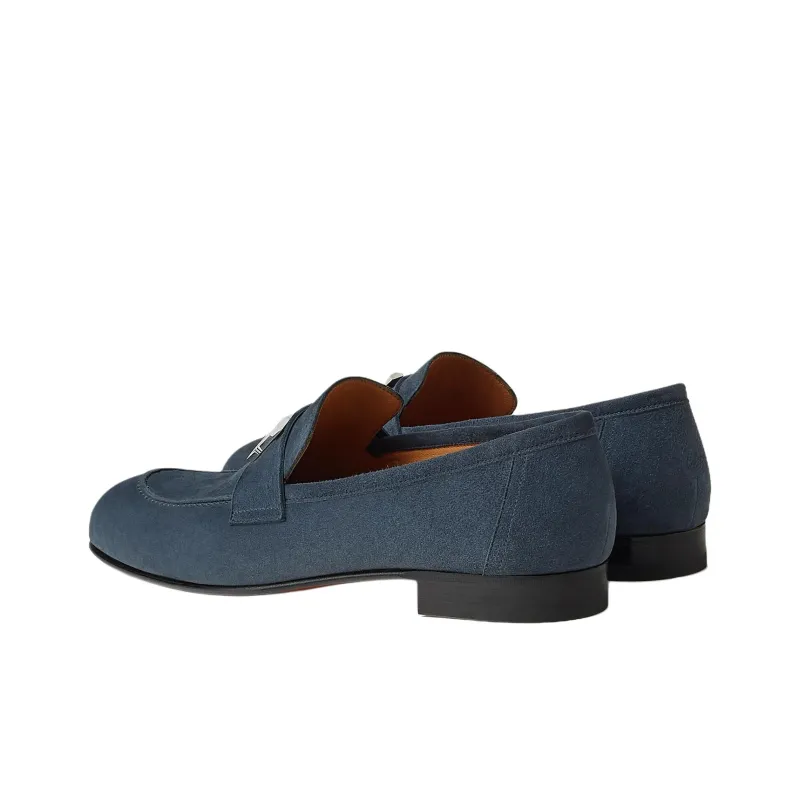 HERMES Paris Loafers Men's Sky Blue-2