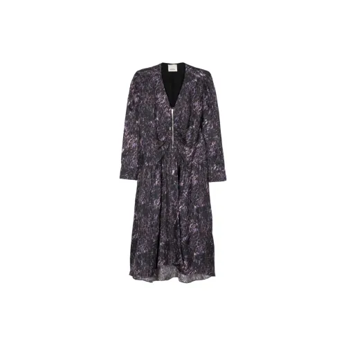 ISABEL MARANT Magaly Leopard Print Midi Dress