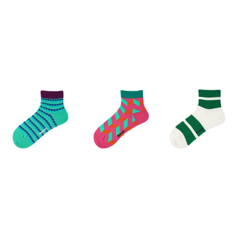 Vine Color Ankle Socks Women's 3 Pack-4