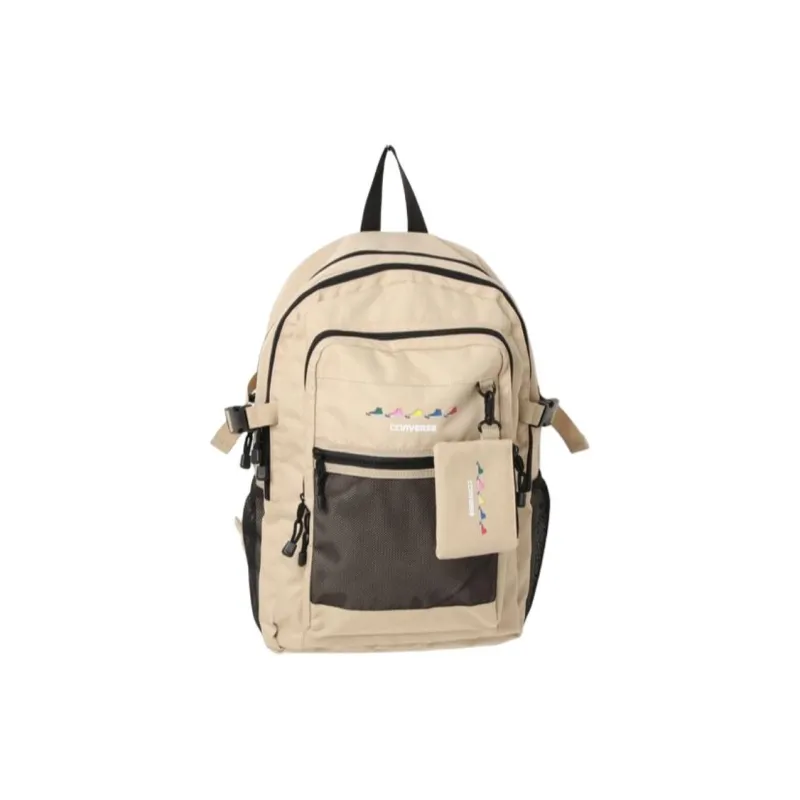 Converse Polyester Backpack Unisex Black/Beige/Pink-2