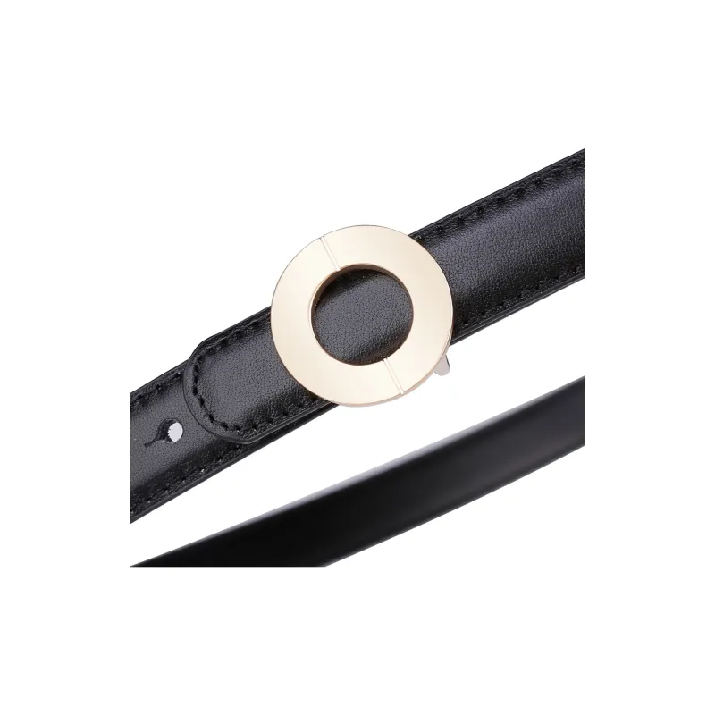 Jaylen Oos Vintage Soft Comfortable With A Luxurious Feel Top Grain Cow Leather Leather Belts Women's Black Width  2cm-5
