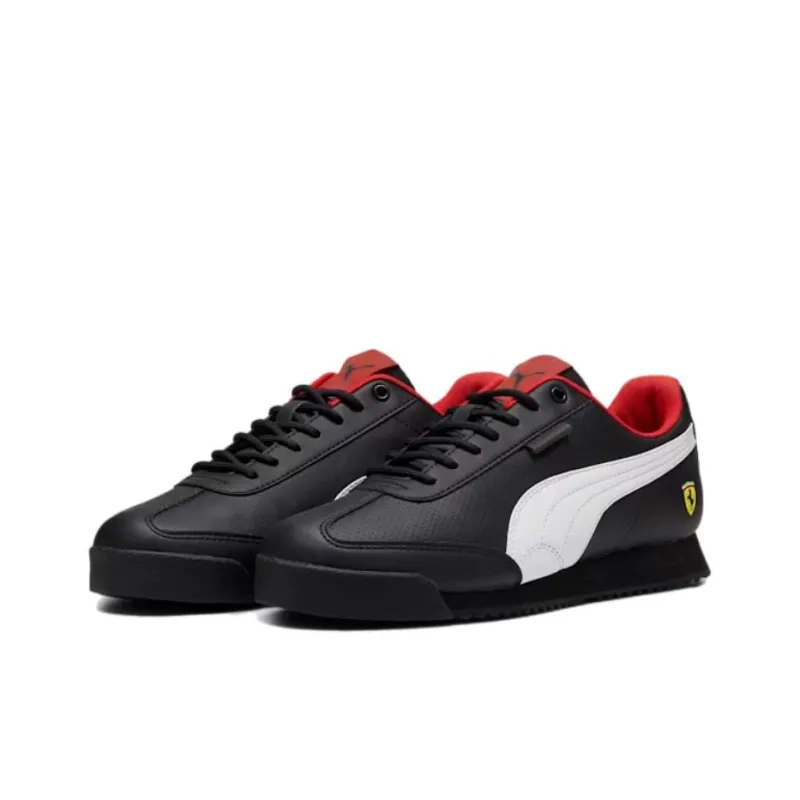 PUMA Scuderia Ferrari Non slip Lightweight Low Top Skateboard Shoes Unisex Black-2