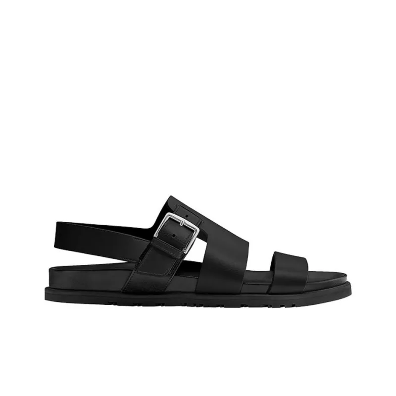 HERMES Corentin Beach Sandals Men's Black-1
