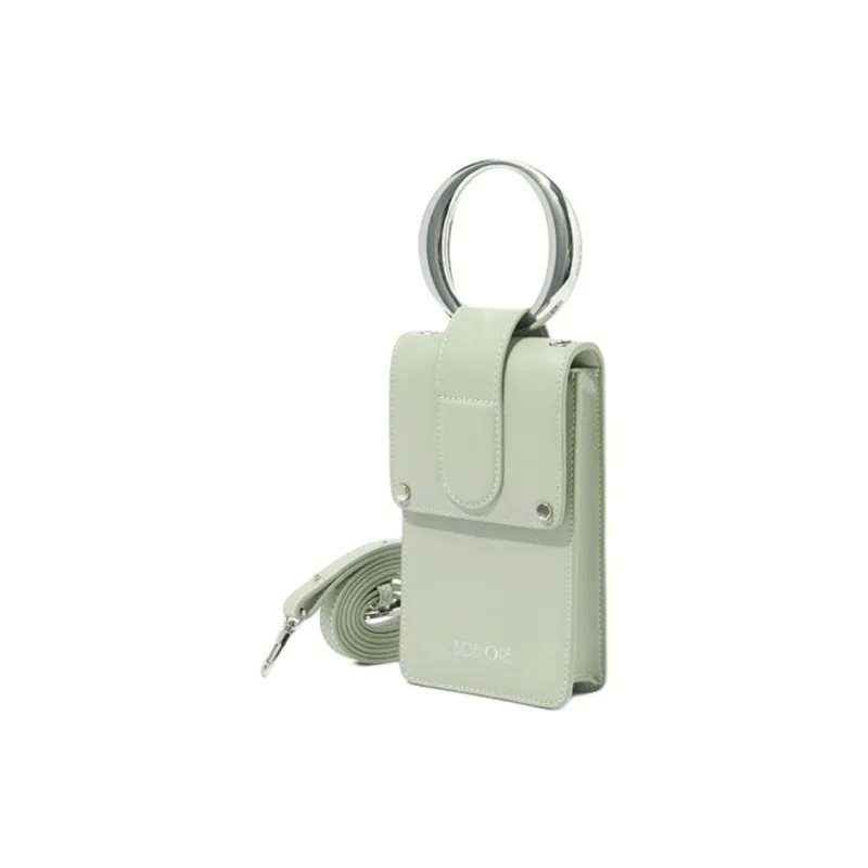 BOB ORE BLUE COLLECTION Cow Leather Handbag Shoulder Bag Crossbody Bag Cell Phone Pouch Women's Mint Green-1