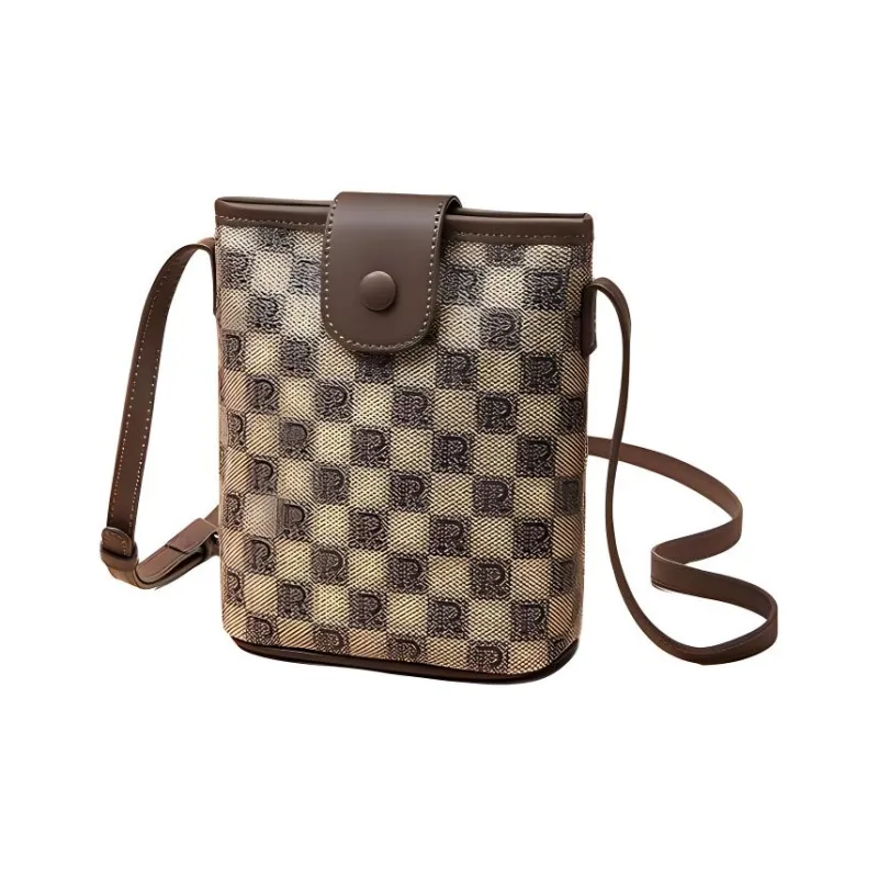 RED DRAGONFLY Microfiber Synthetic Leather Shoulder Bag, Crossbody Bag Trumpets Women's Dark Coffee-2