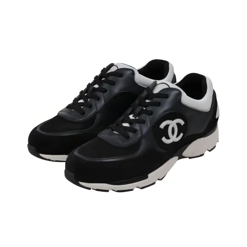 CHANEL Casual Shoes Men Low-Top Black/White