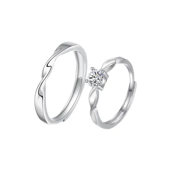 MAGICPOLE Zircon Rings Unisex Silver