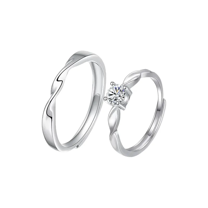 MAGICPOLE Zircon Rings Unisex Silver-0